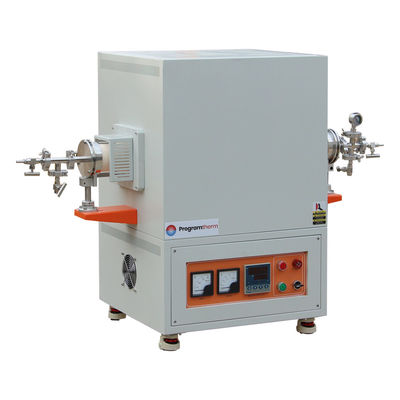 Laboratorium 1700C suhu tinggi tabung tungku dengan tabung alumina dan segel flange