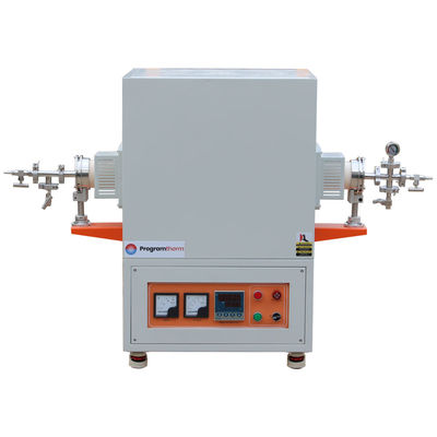 Laboratorium 1700C suhu tinggi tabung tungku dengan tabung alumina dan segel flange