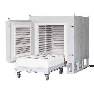 2 Ton Load Shuttle Kiln Bogie Type Furnace dengan Trolley Sliding Traversing