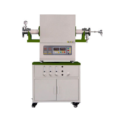 1700C CVD suhu tinggi tabung tungku dengan 3 saluran gas mixer pompa vakum