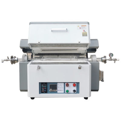 1200°C Laboratorium Rotary Tube Furnace dengan Filter Gas dan Quartz Tube OD100mm